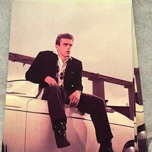 Postcard James Dean With His Porsche Super Speedster in 1955 Modern Card